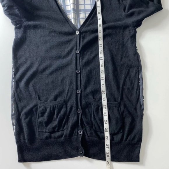 HARVÉ BERNARD Black & White Button Cardigan Sz L - Picture 10 of 12